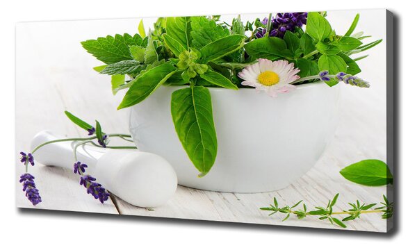 Imprimare tablou canvas Mortar și ierburi