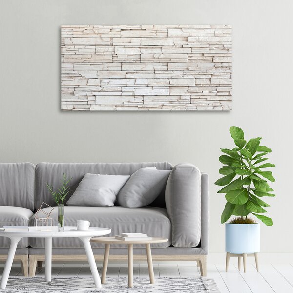 Imprimare tablou canvas zid de piatra alba