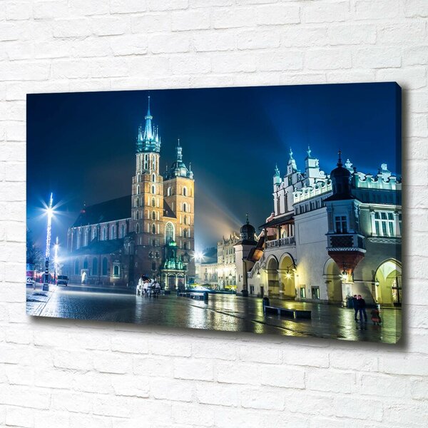 Imprimare tablou canvas Cracovia noaptea
