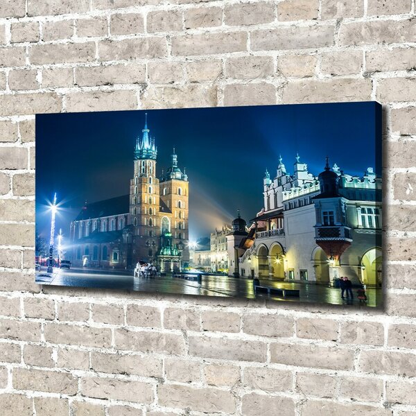 Imprimare tablou canvas Cracovia noaptea