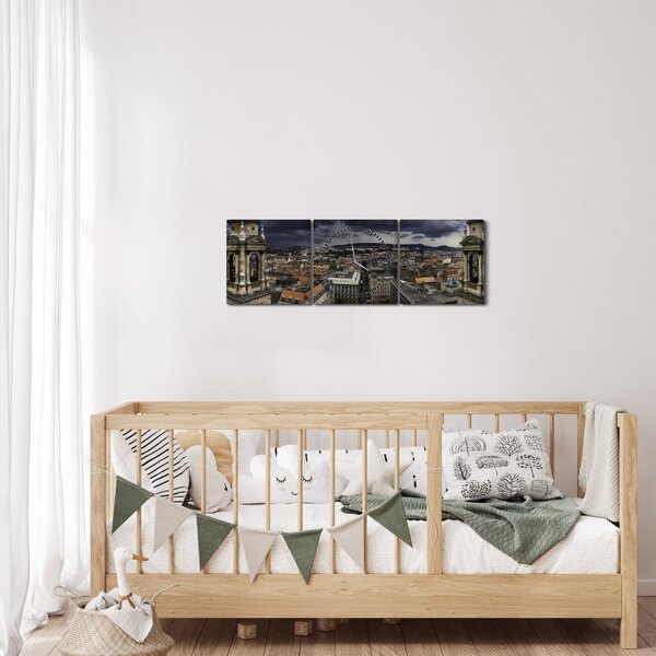 Tablou cu basilică (cu ceas) (90x30 cm)