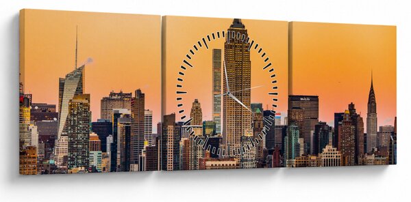 Tablou cu New York (cu ceas) (90x30 cm)