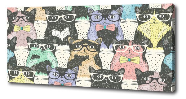 Imprimare tablou canvas pisici ochelari