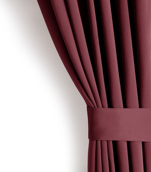 Draperie burgundy dimout (semi-opacă) 140x245 cm Kierra – Restilo