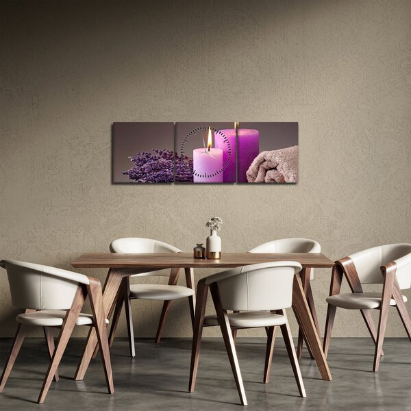 Tablou cu produsele spa (cu ceas) (90x30 cm)