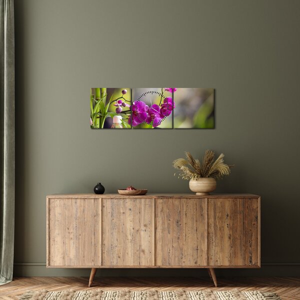 Tablou - spa and stones (cu ceas) (90x30 cm)