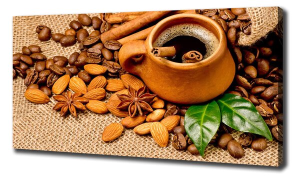 Pictură pe pânză Boabe de cafea și ceașcă
