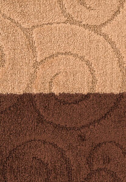 Set 2 Covorase antiderapante de baie, Sile 2518 Maro Dreptunghi, 50 x 80 / 40 x 50
