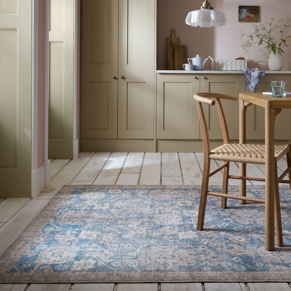 Covor albastru lavabil 190x290 cm Orelia Global – Flair Rugs