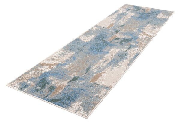 Covor tip traversă albastru deschis 80x300 cm Sensi Zashi – FD