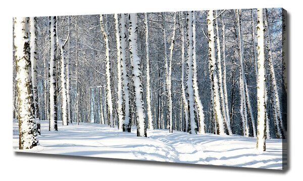 Tablou canvas pădure în timpul iernii