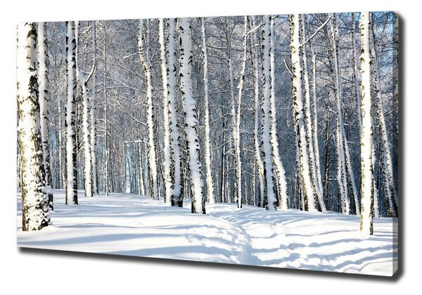 Tablou canvas pădure în timpul iernii