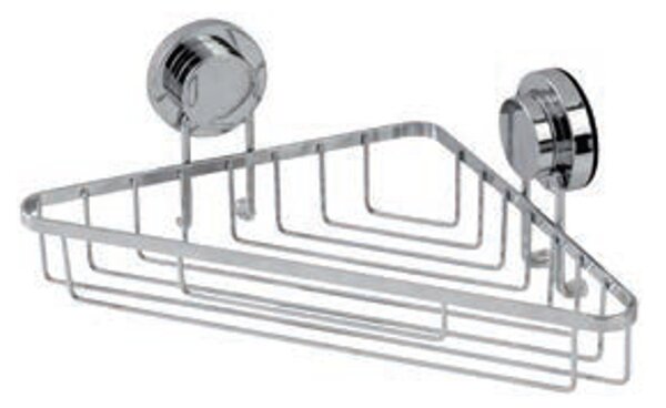 Etajera coltar baie Premium, otel cromat, 23x23x7,6 cm