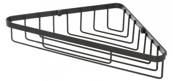 Etajera de colt cu 1 raft, Chic, Negru