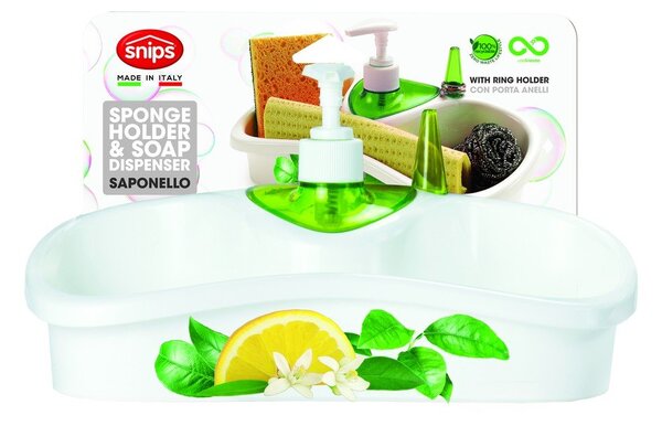 Dozator detergent vase cu suport Snips, verde