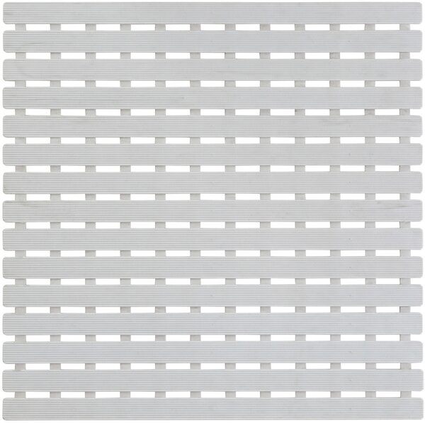 Gratar pentru cadita dus, 54x54cm, plastic gumat, strat anti-alunecare, alb