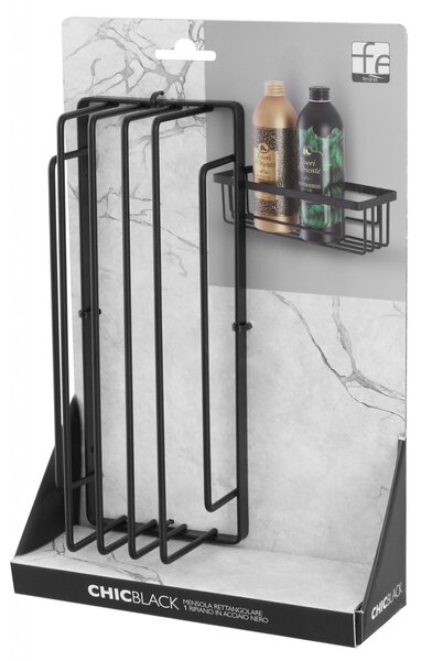 Etajera dreptunghiulara cu 1 raft , Chic , Negru
