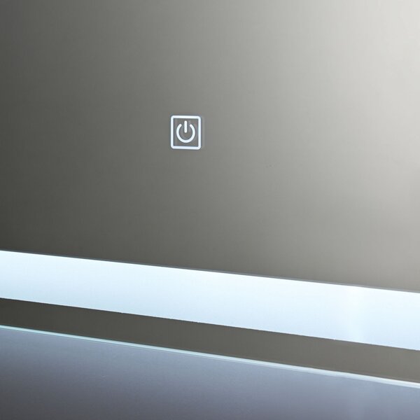 Oglinda baie cu led si buton touch, 60x80 cm