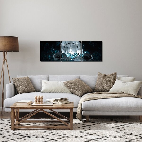 Tablou cu cristal (cu ceas) (90x30 cm)