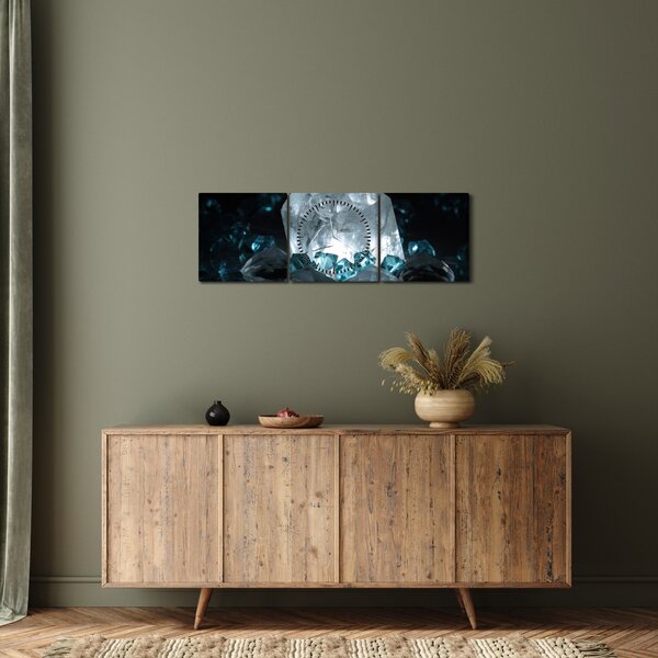 Tablou cu cristal (cu ceas) (90x30 cm)