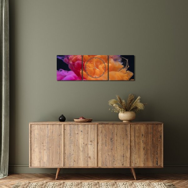 Tablou cu abstracție (cu ceas) (90x30 cm)
