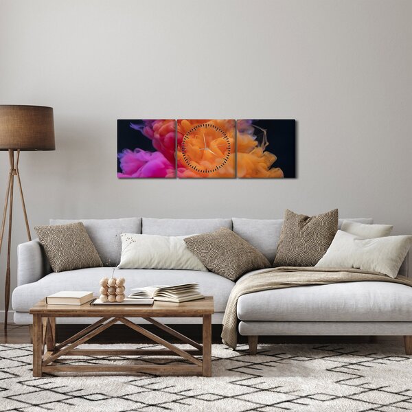 Tablou cu abstracție (cu ceas) (90x30 cm)