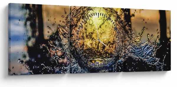 Tablou cu apa (cu ceas) (90x30 cm)