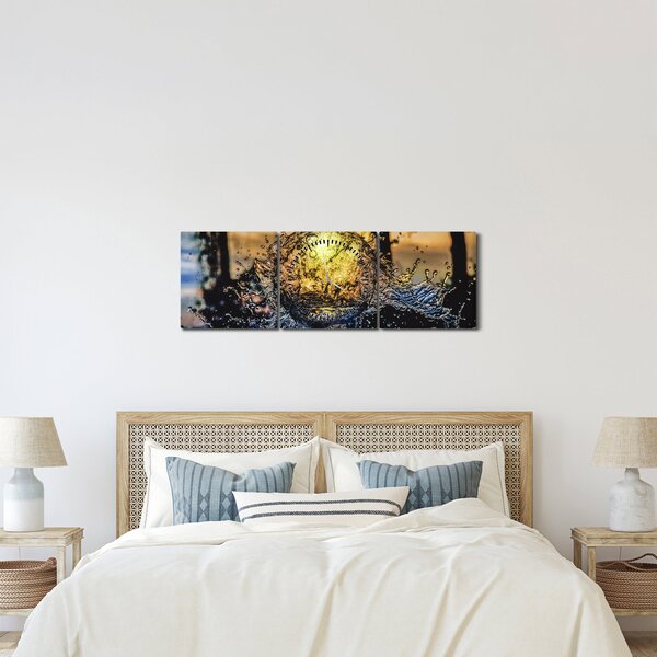 Tablou cu apa (cu ceas) (90x30 cm)