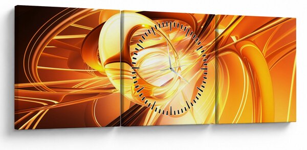 Tablou cu abstracție (cu ceas) (90x30 cm)