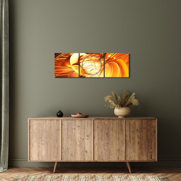 Tablou cu abstracție (cu ceas) (90x30 cm)