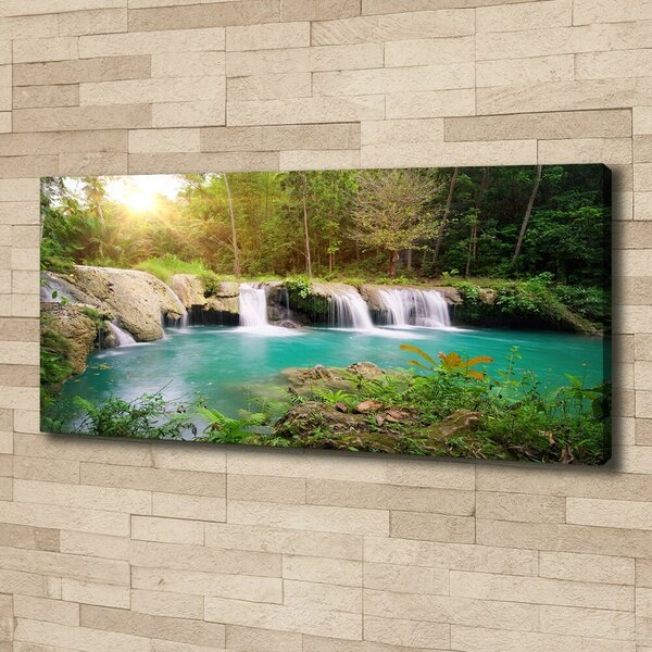 Tablou canvas Cascada din pădure