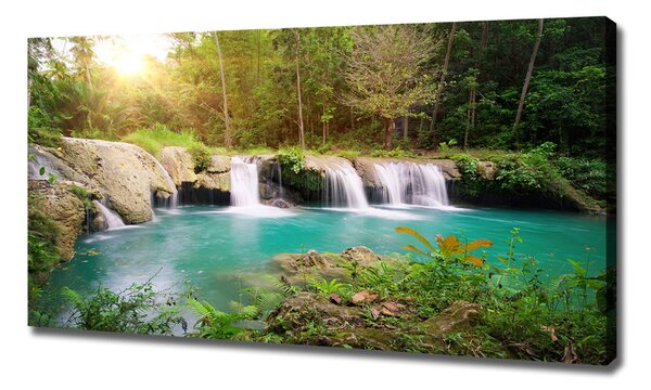 Tablou canvas Cascada din pădure