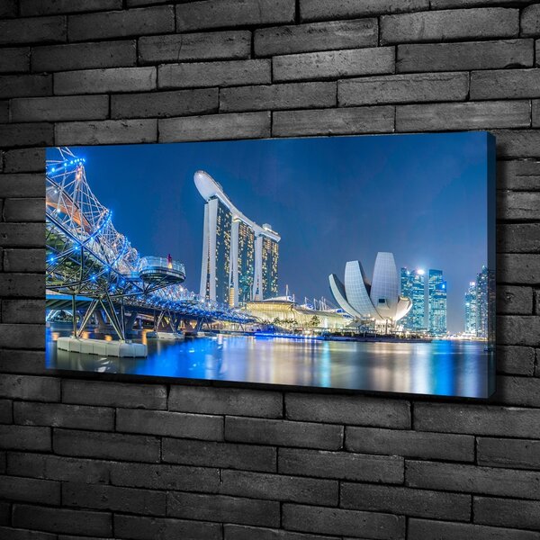 Tablou pe pânză Singapore timp de noapte
