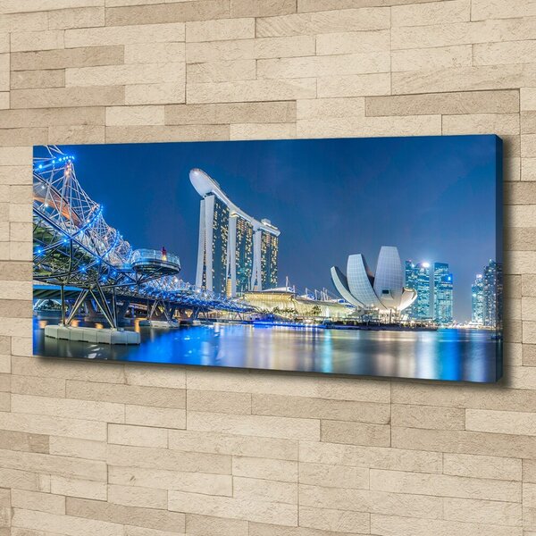 Tablou pe pânză Singapore timp de noapte