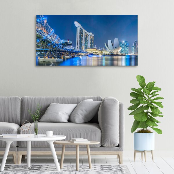 Tablou pe pânză Singapore timp de noapte