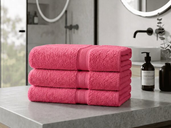 Prosop CLARYSSE ELEGANCE 60x110 cm coral, 100% bumbac