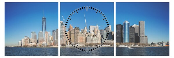 Tablou - Manhattan în New York (cu ceas) (90x30 cm)
