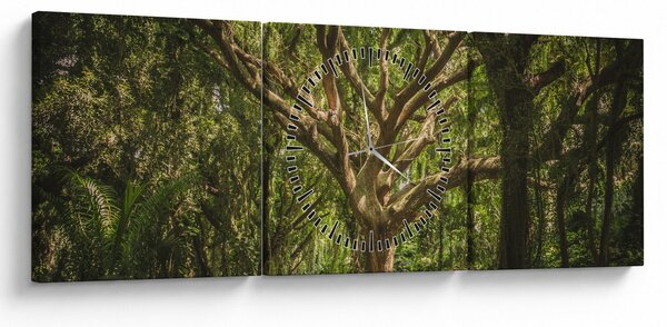Tablou cu copaci (cu ceas) (90x30 cm)