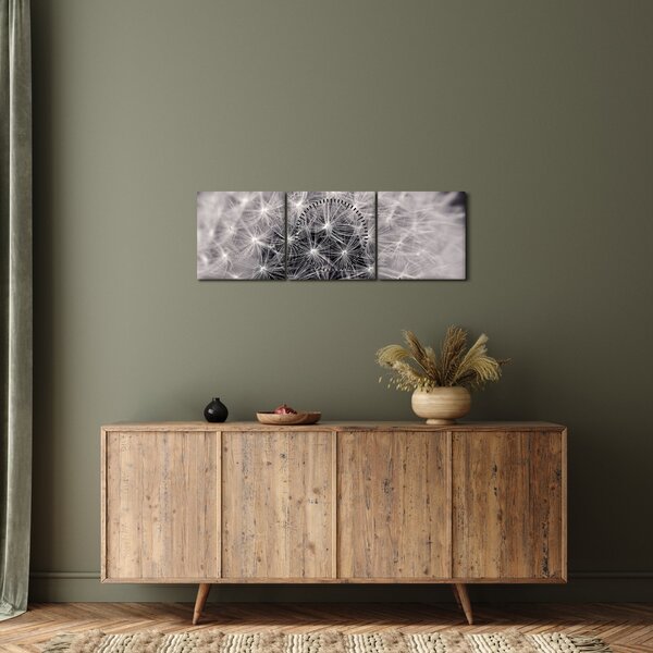 Tablou cu păpădie (cu ceas) (90x30 cm)