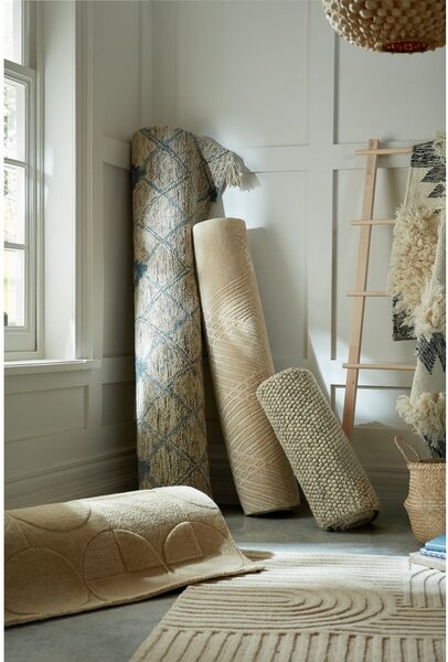 Covor tip traversă gri deschis țesut manual din amestesc de lână 60x230 cm Minerals – Flair Rugs