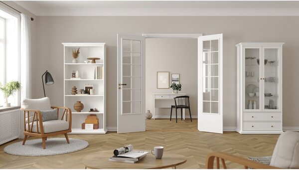 Bibliotecă albă 96x201 cm Paris – Tvilum