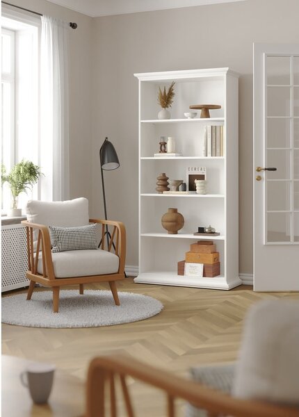 Bibliotecă albă 96x201 cm Paris – Tvilum