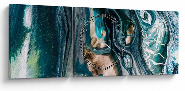 Tablou cu abstracție (cu ceas) (90x30 cm)