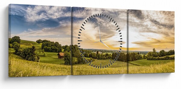 Tablou cu peisaj (cu ceas) (90x30 cm)