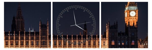 Tablou cu Big Ben din Londra (cu ceas) (90x30 cm)