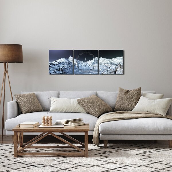 Tablou cu sat (cu ceas) (90x30 cm)