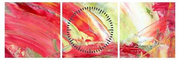 Tablou cu abstracție - pictura (cu ceas) (90x30 cm)