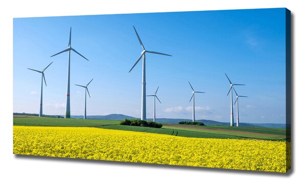 Imprimare tablou canvas Windmills pe teren