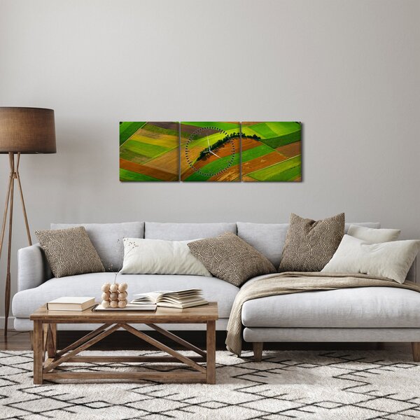 Tablou - Lan, luncile (cu ceas) (90x30 cm)