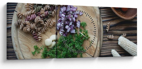 Tablou - Din tocătorul bucătăriei (cu ceas) (90x30 cm)